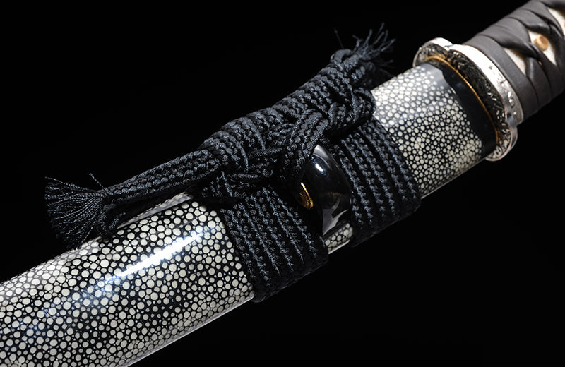 Hand-Forged Short Katana with Damascus Steel & Premium Scabbard