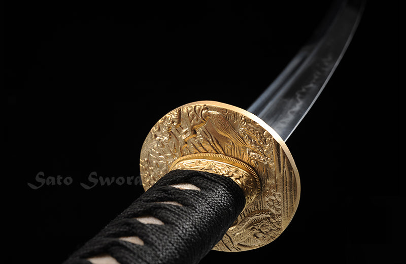 Hand Forged Wakizashi Clay-Tempered Rosewood Saya Medium Size