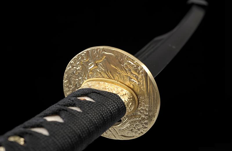 Rosewood Scabbard Short Katana: Hand-Forged, Real Hamon, Full Tang