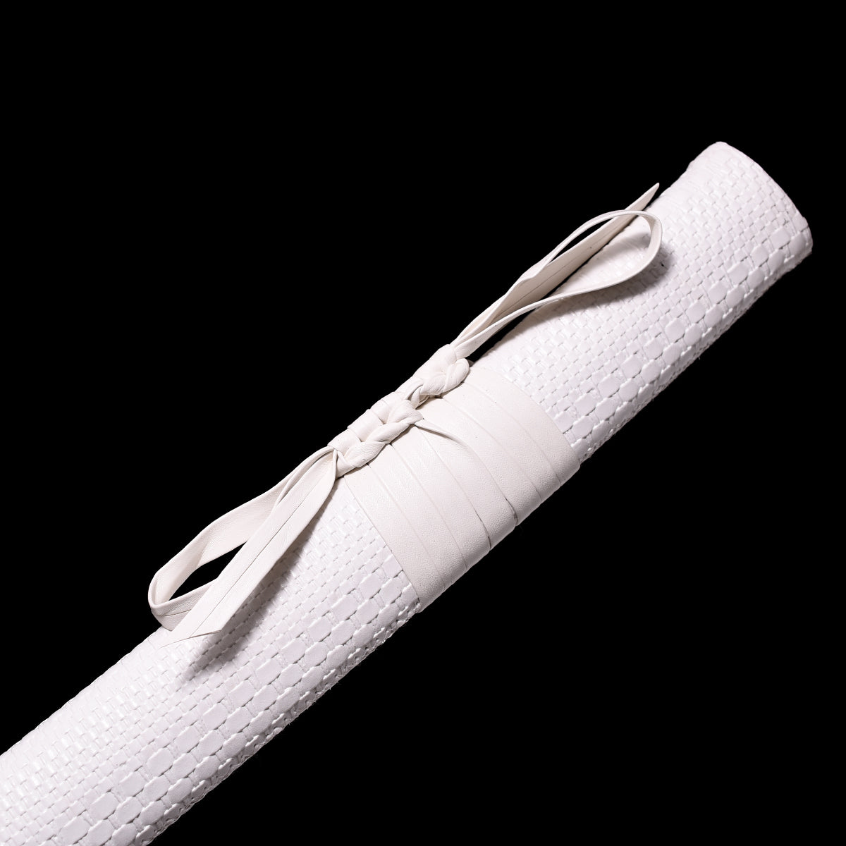 Hand Forged White Katana,Manganese Steel Engraving White Scabbard