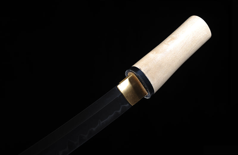 Hand-Forged High-Carbon Clay-Tempered Short Shirasaya Sword