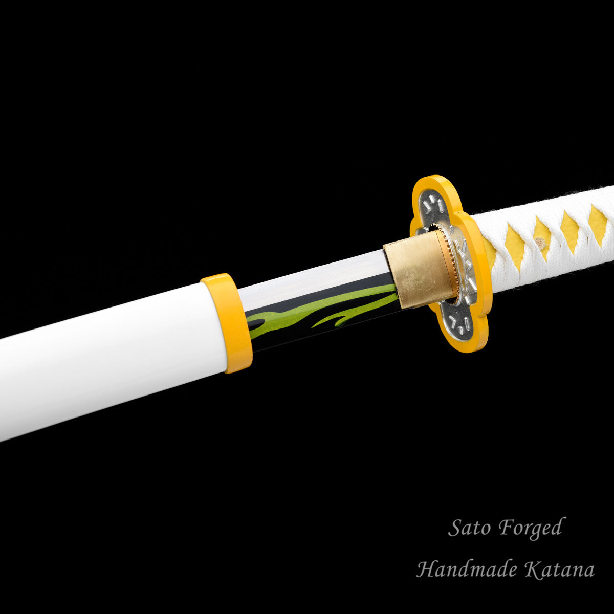 Zenitsu Agatsuma Real Steel Katana: Demon Slayer Cosplay Replica