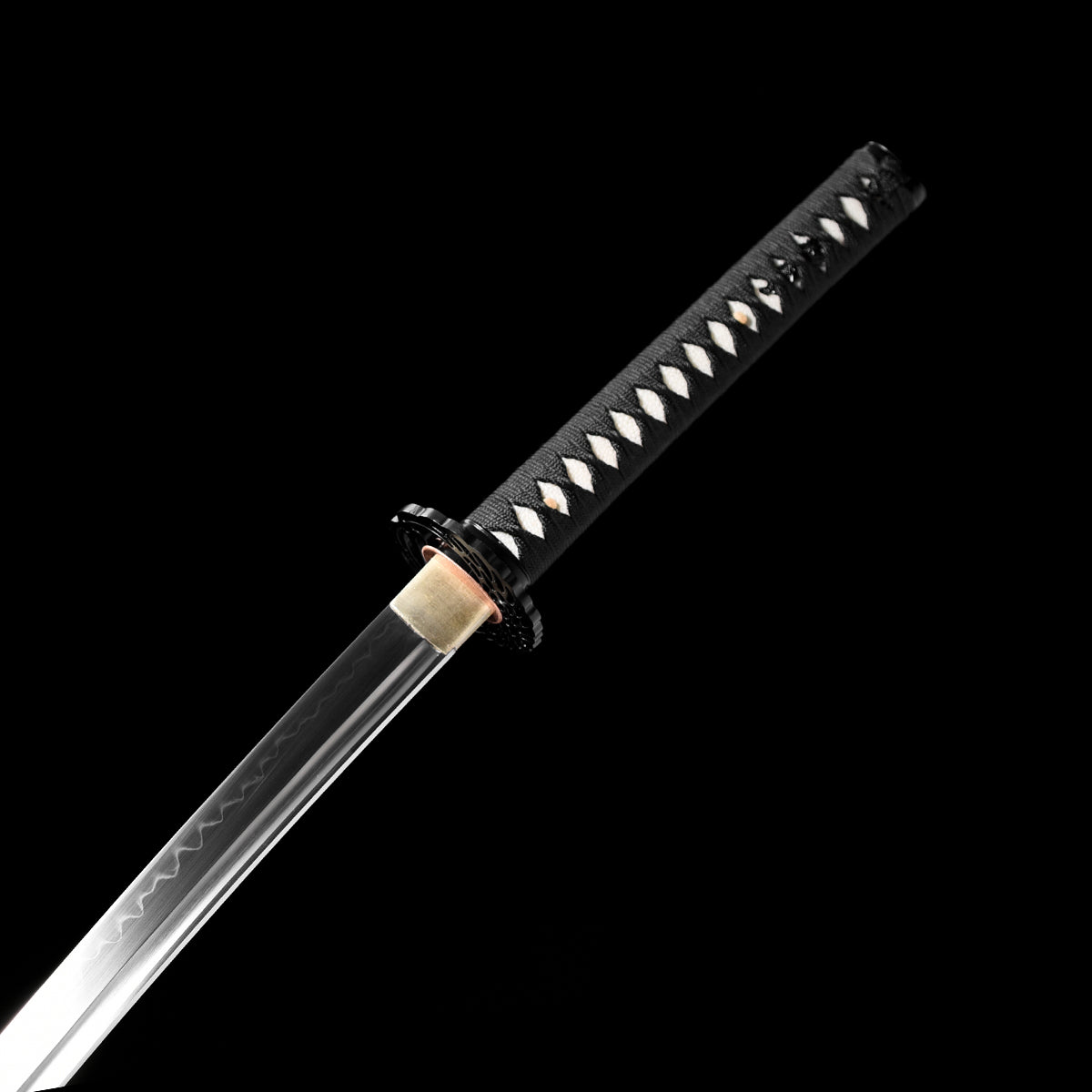 Clay-Tempered High-Carbon Katana with Engraved Scabbard