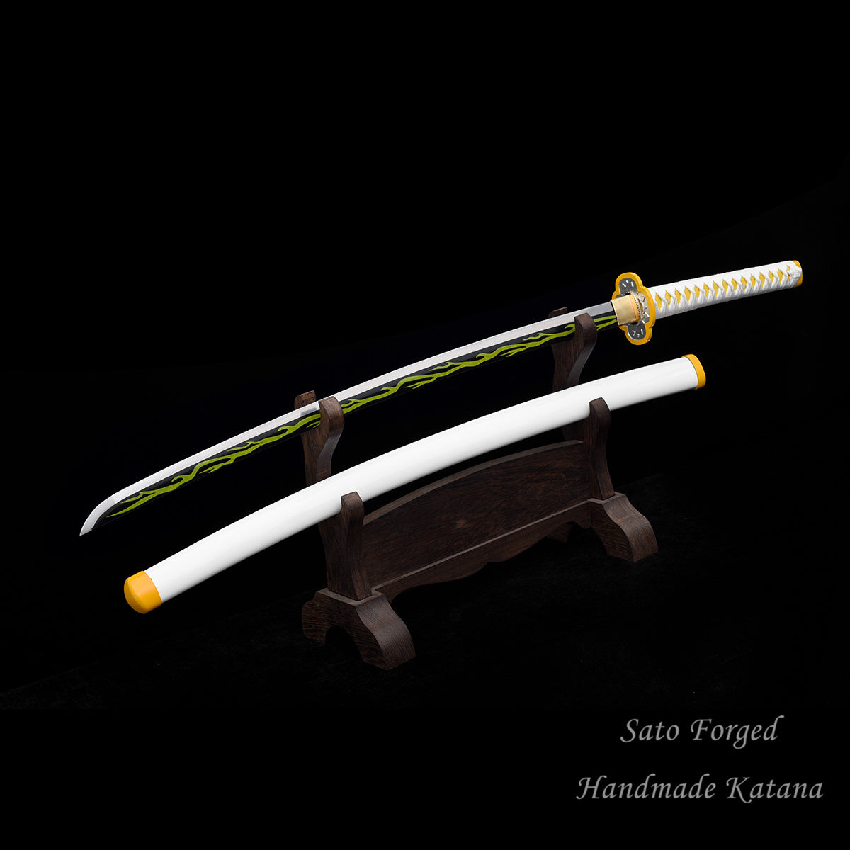 Zenitsu Agatsuma Real Steel Katana: Demon Slayer Cosplay Replica