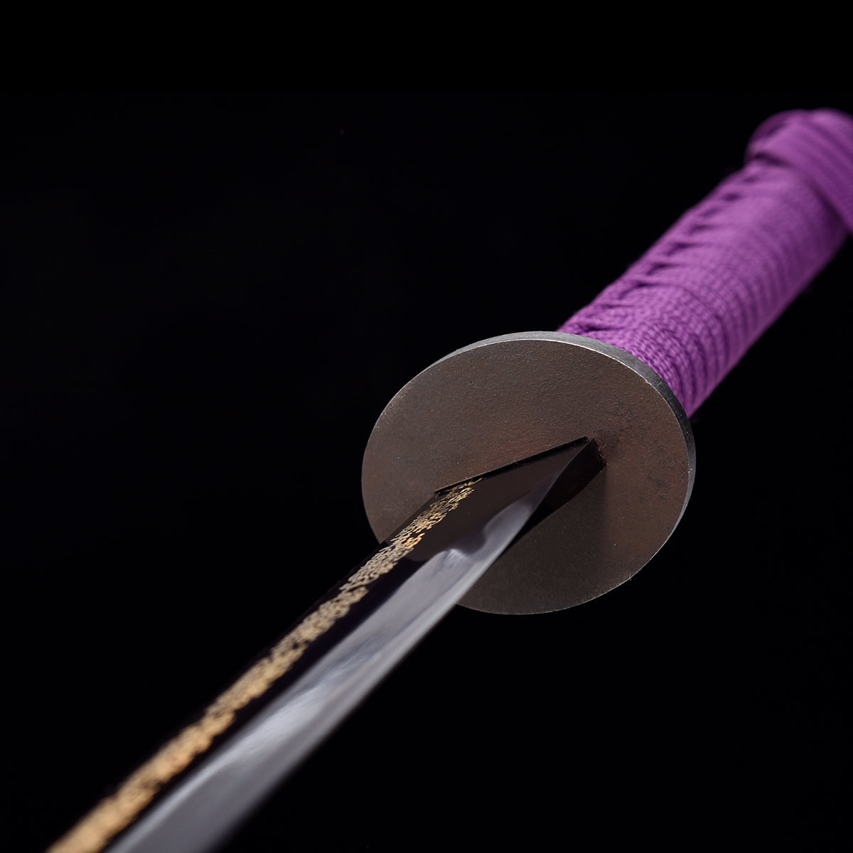 Hand Forged Purple Treated Chokuto Ninjato Ninja Straight Katana