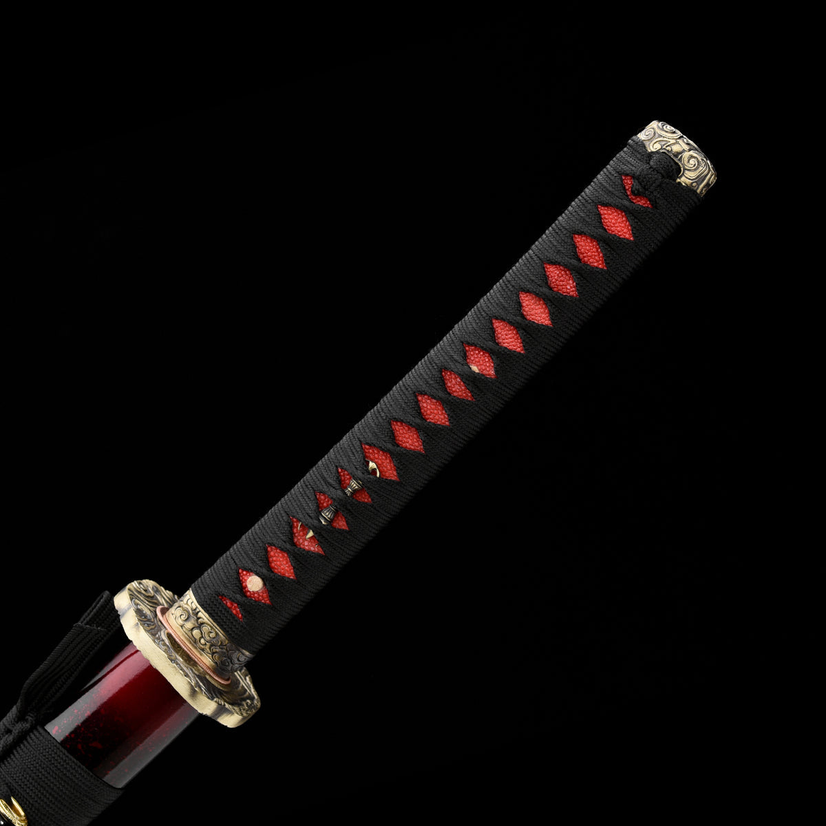 Real Katana with Hand-Forged Manganese Steel Blade & Tiger Tsuba