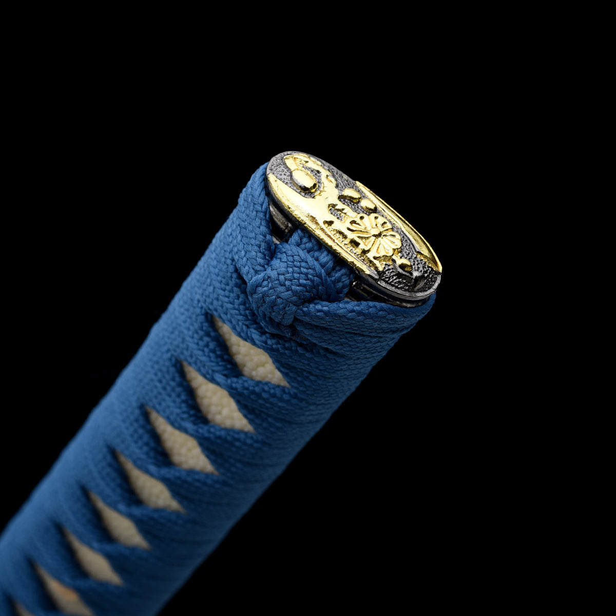 Hand Forged Carbon Steel Blue Blade Katana With Full Tang Blue Wrap