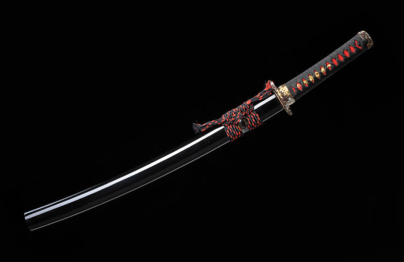 Hand-Forged Medium Wakizashi Katana with Folded Clay-Tempered Steel