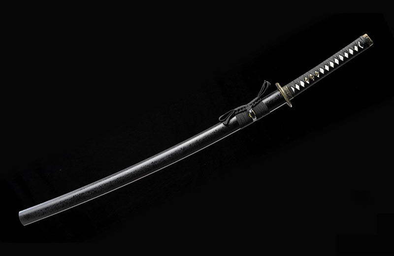 Traditional Hand Forged Katana With Black Scabbard