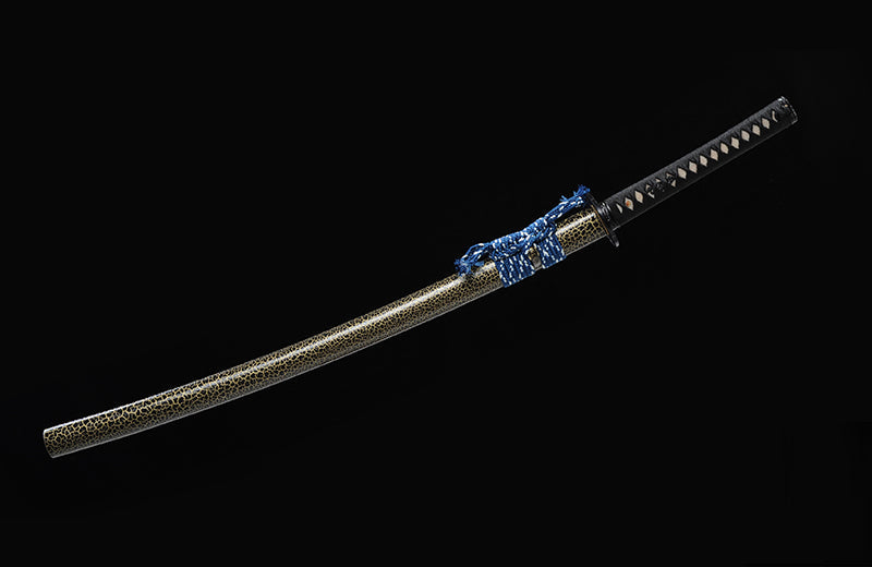 Hand-Forged High-Carbon Full-Tang Katana with Crack Scabbard