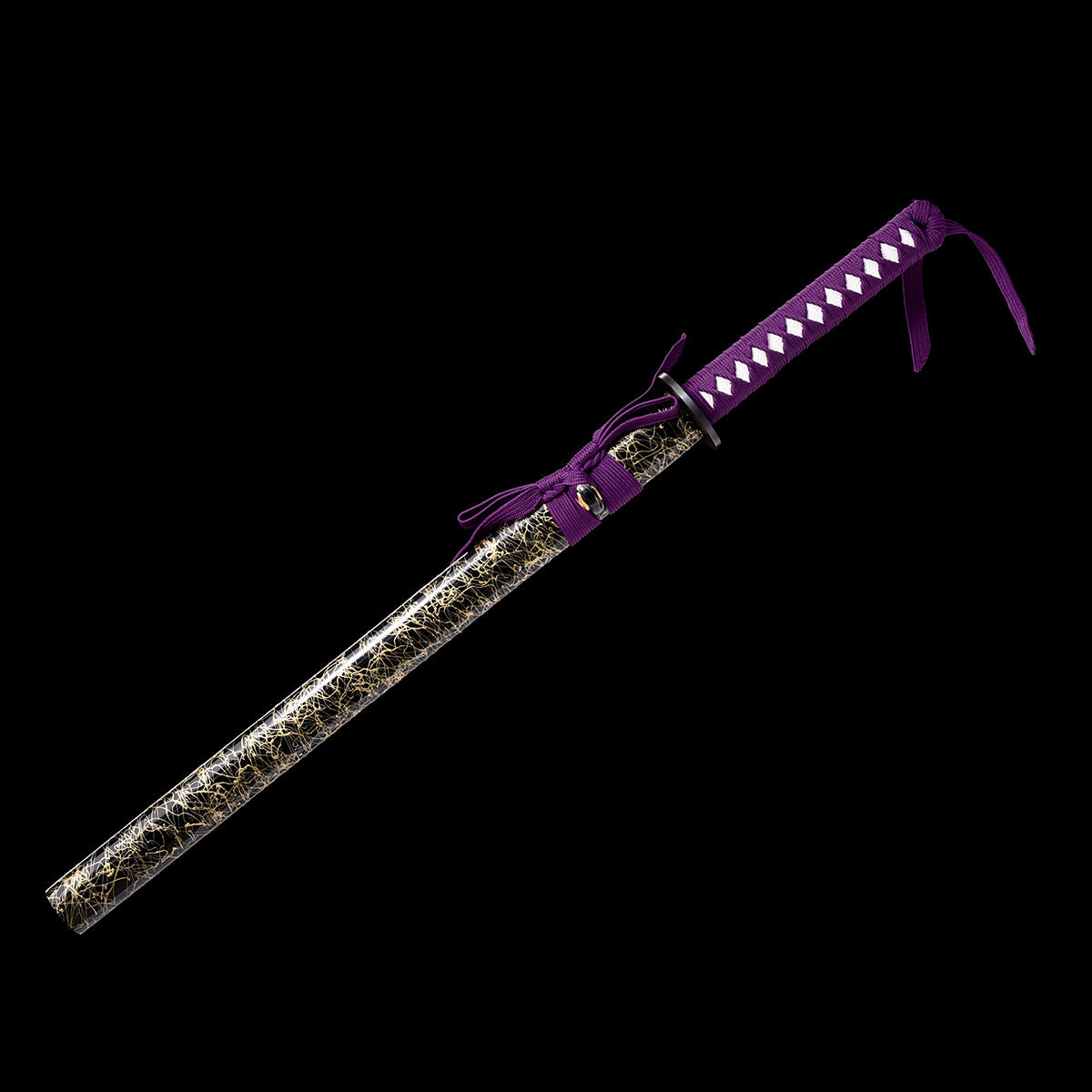 Hand Forged Purple Treated Chokuto Ninjato Ninja Straight Katana