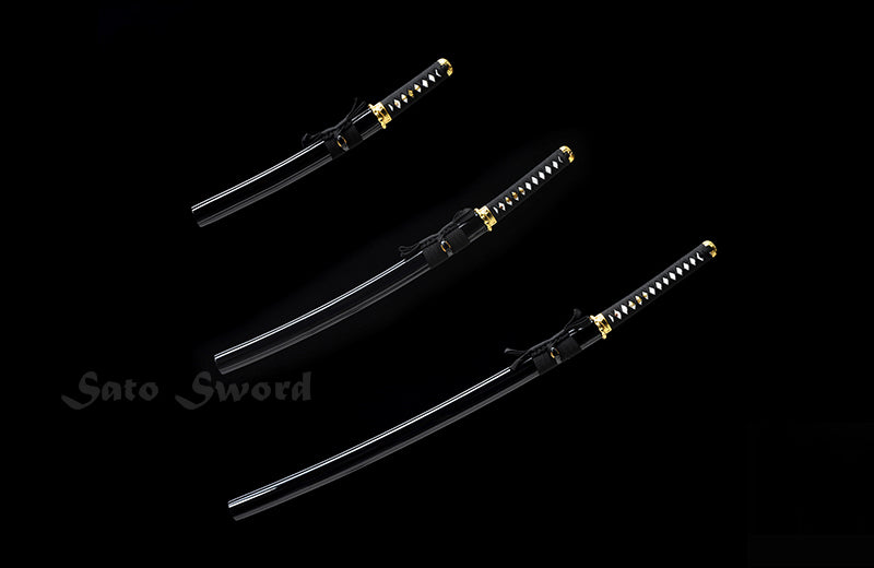 Golden Bamboo Katana Set High Carbon Katana 3PC