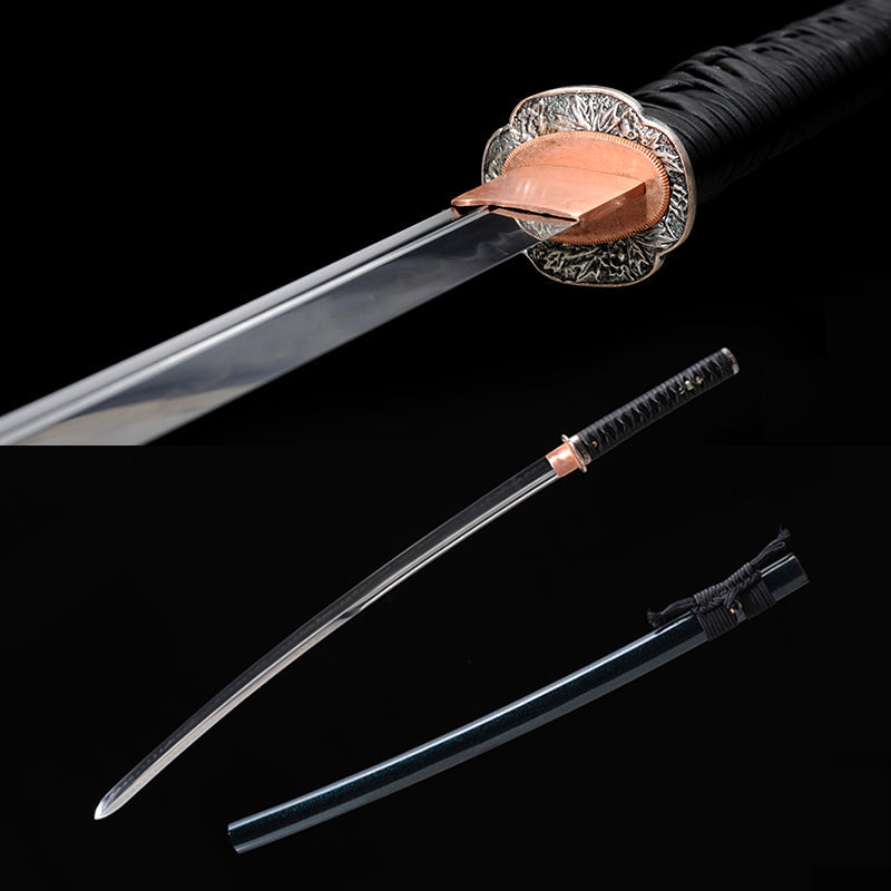 Hand Forged High Carbon Steel Clay Tempered Unokubi-Zukuri Katana