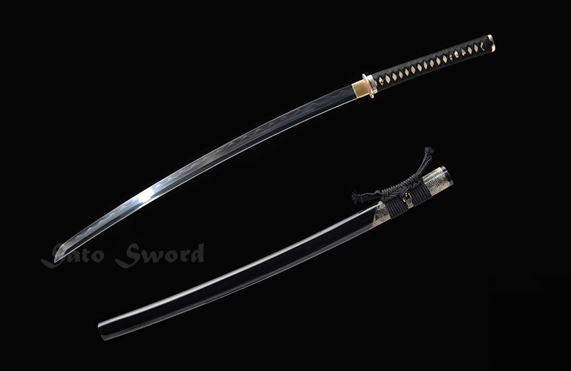 Traditional Hand Forged Katana Folded Steel Clay Tempered Silvery