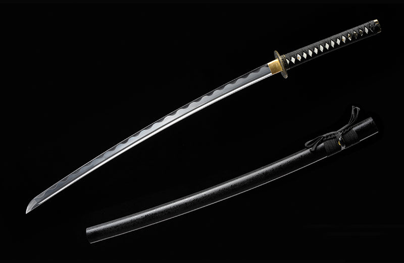 Traditional Hand Forged Katana With Black Scabbard