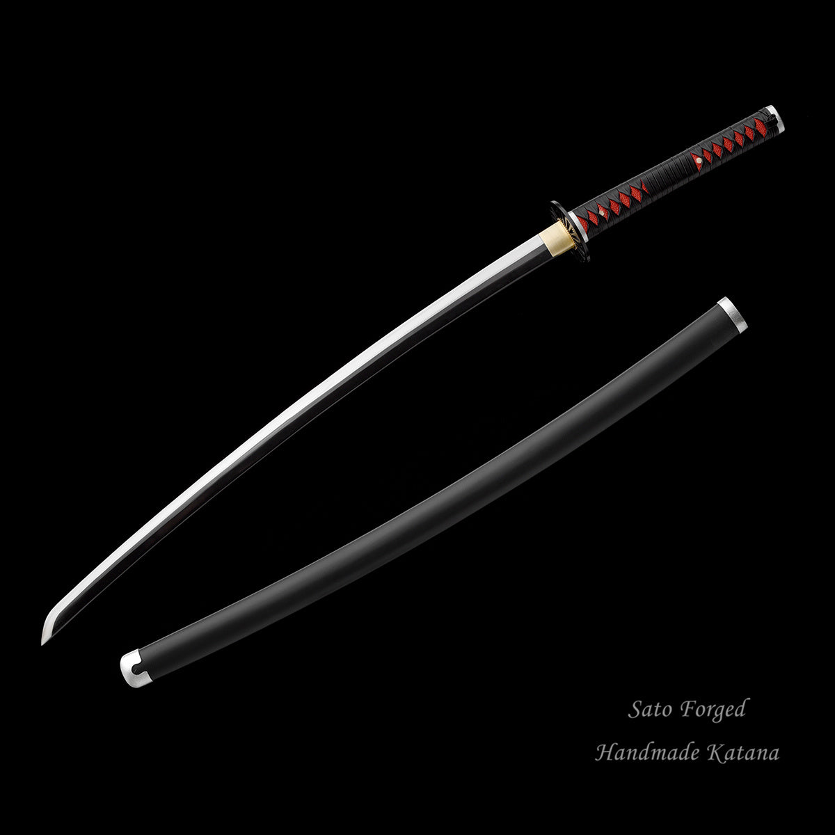 Hand-Forged Demon Slayer Tanjirou Katana: Real Steel Cosplay Replica