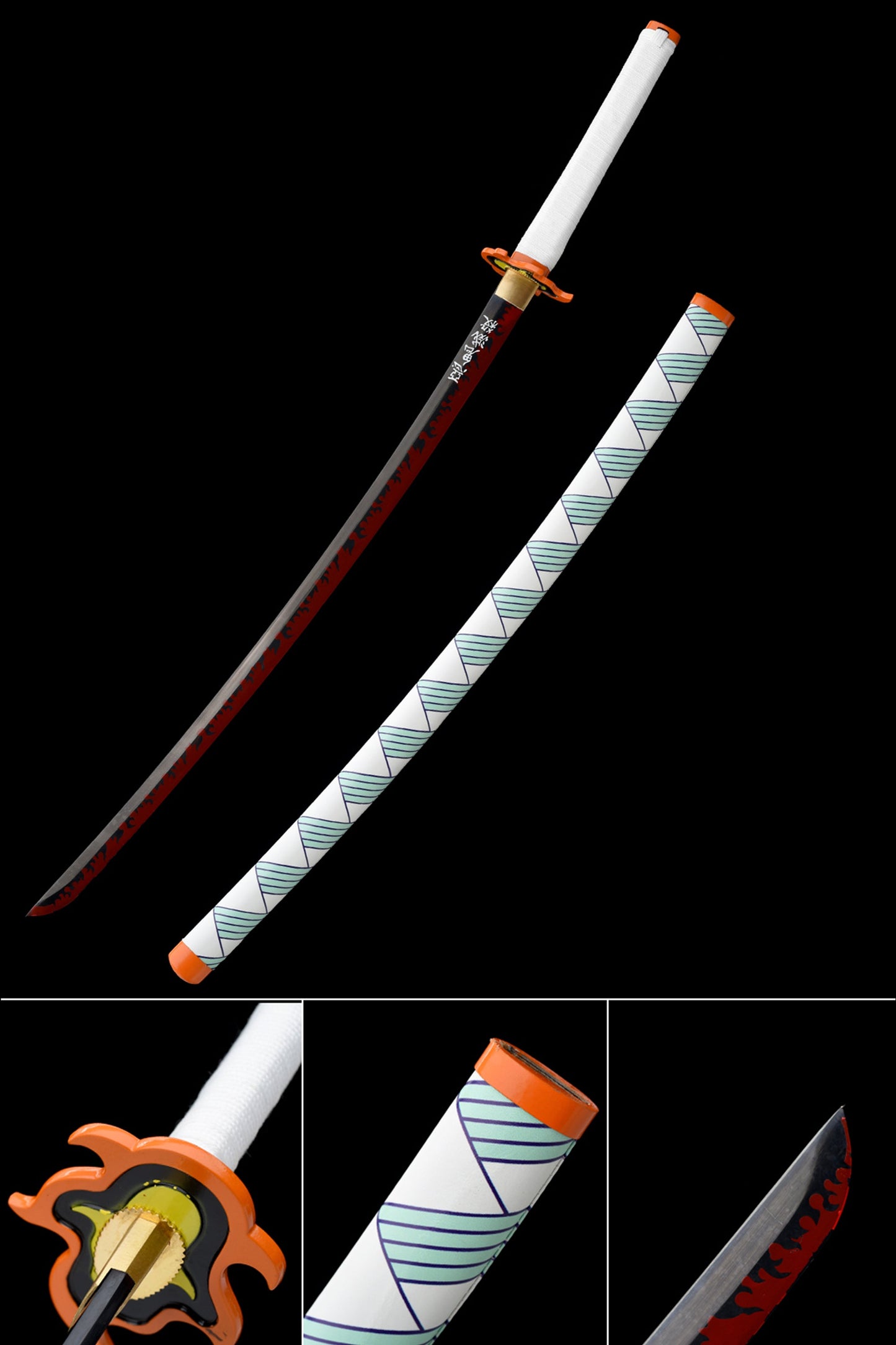 Rengoku Kyoujurou Real Steel Katana: Demon Slayer Cosplay Replica