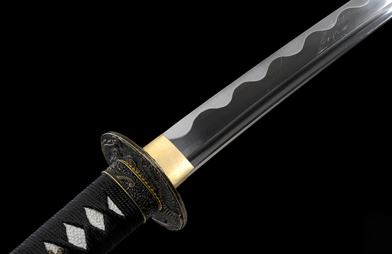 Traditional Hand Forged Katana With Black Scabbard