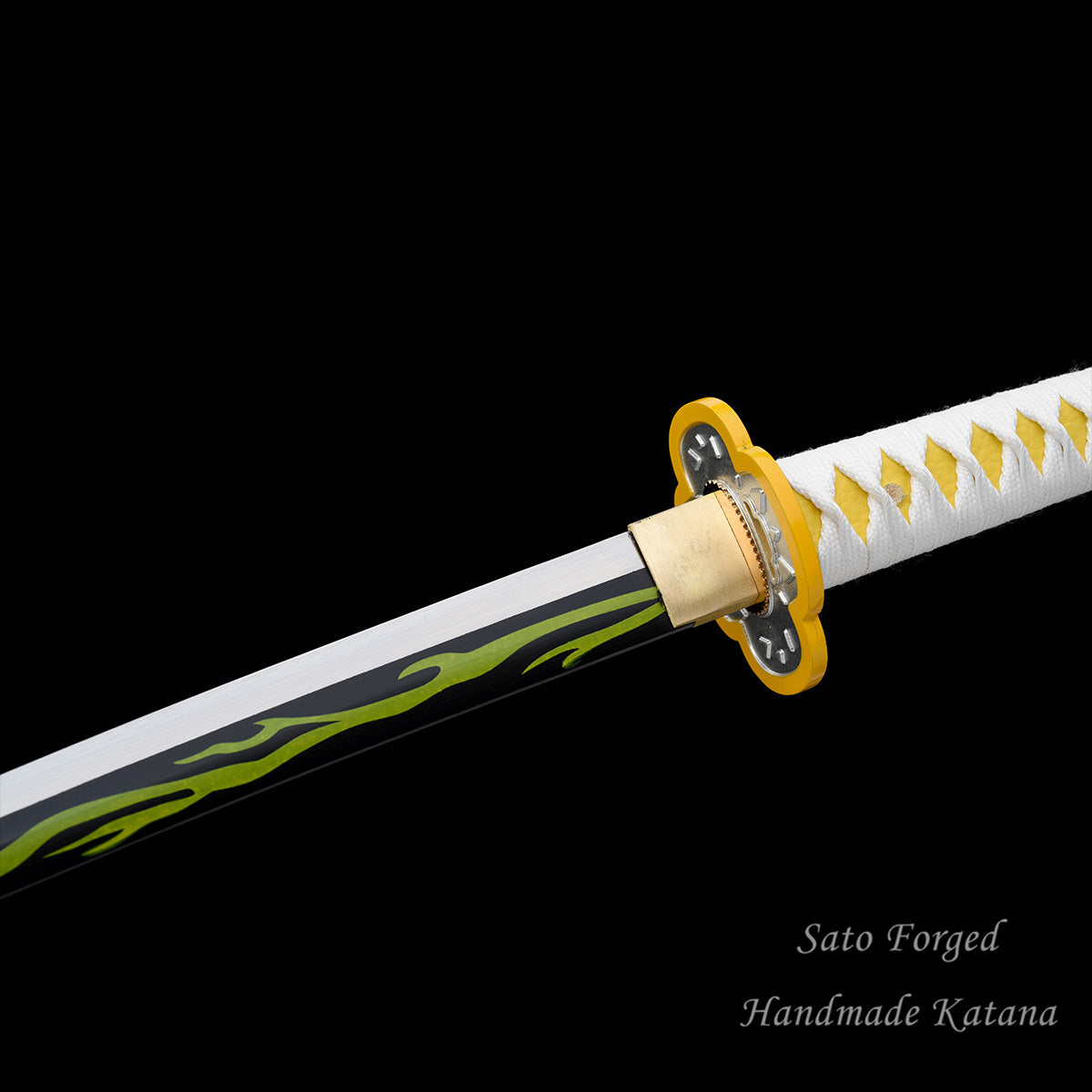 Zenitsu Agatsuma Real Steel Katana: Demon Slayer Cosplay Replica