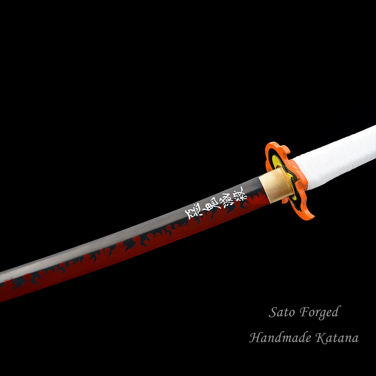 Rengoku Kyoujurou Real Steel Katana: Demon Slayer Cosplay Replica