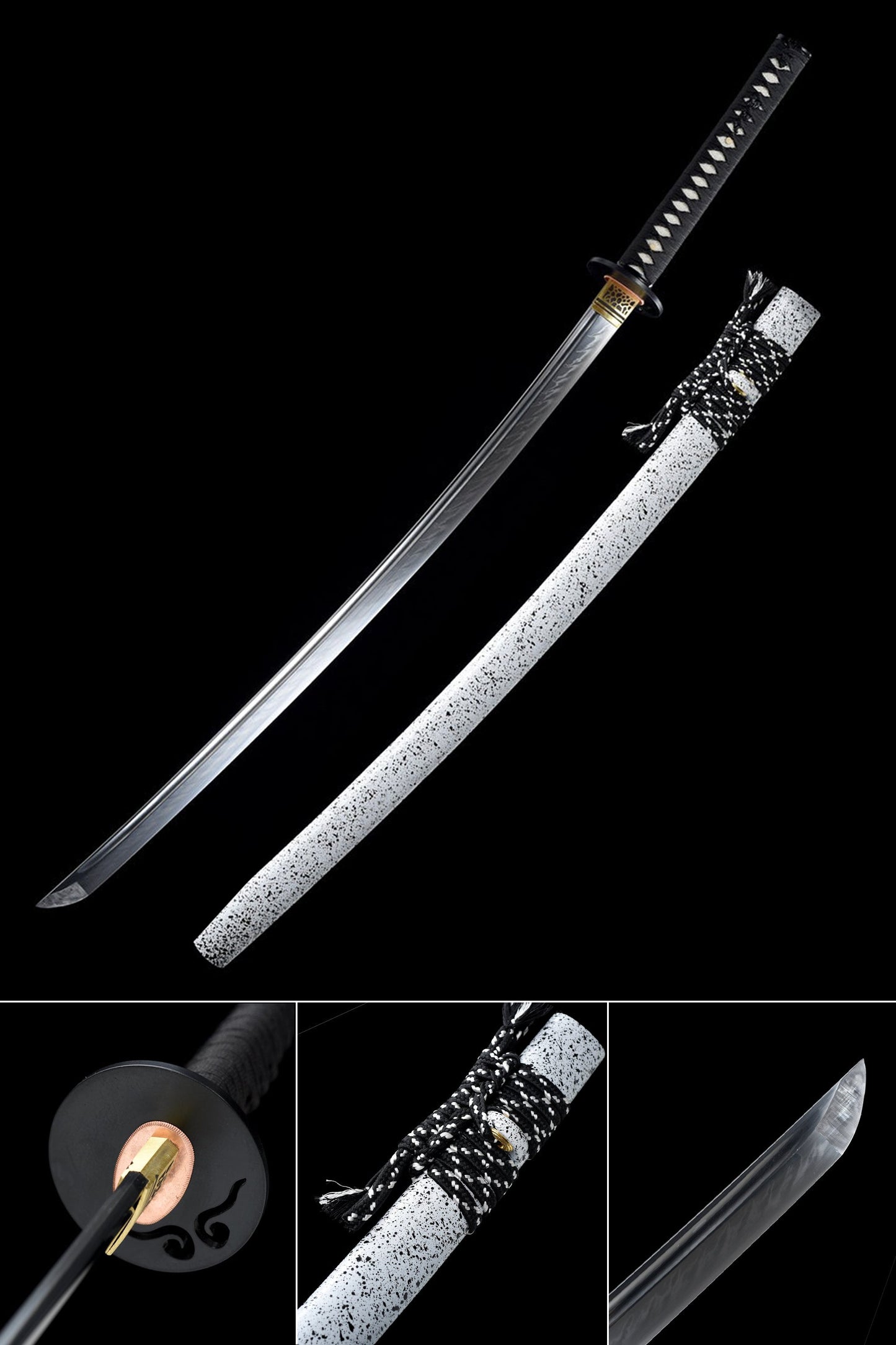 Hand-Polished, Hand-Forged Classic Katana with Real White Hamon