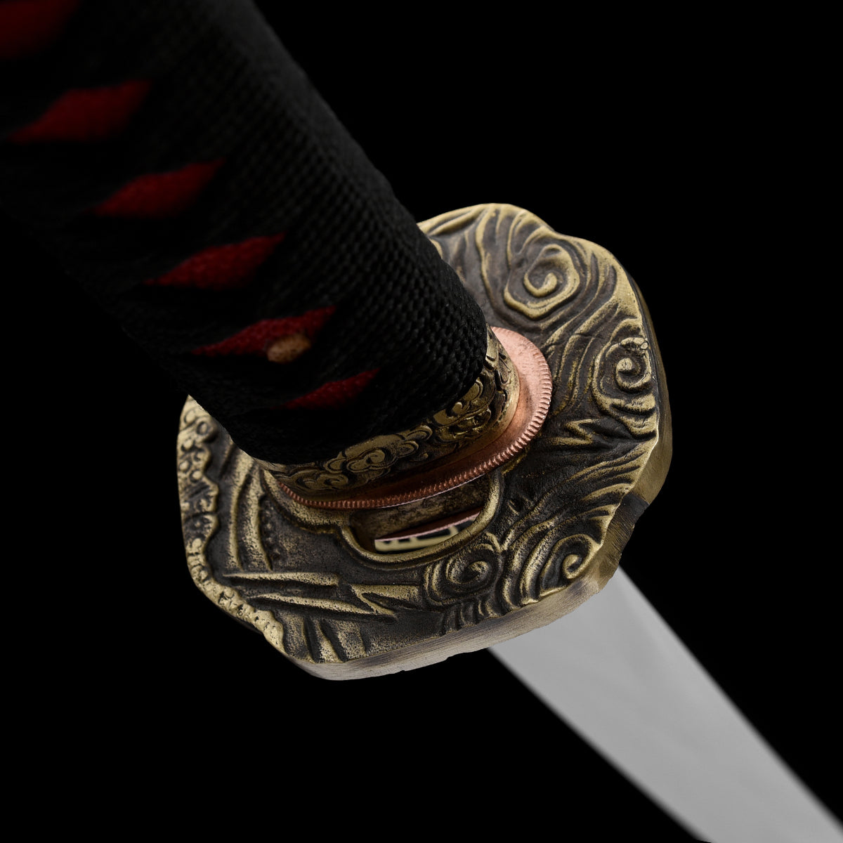 Real Katana with Hand-Forged Manganese Steel Blade & Tiger Tsuba