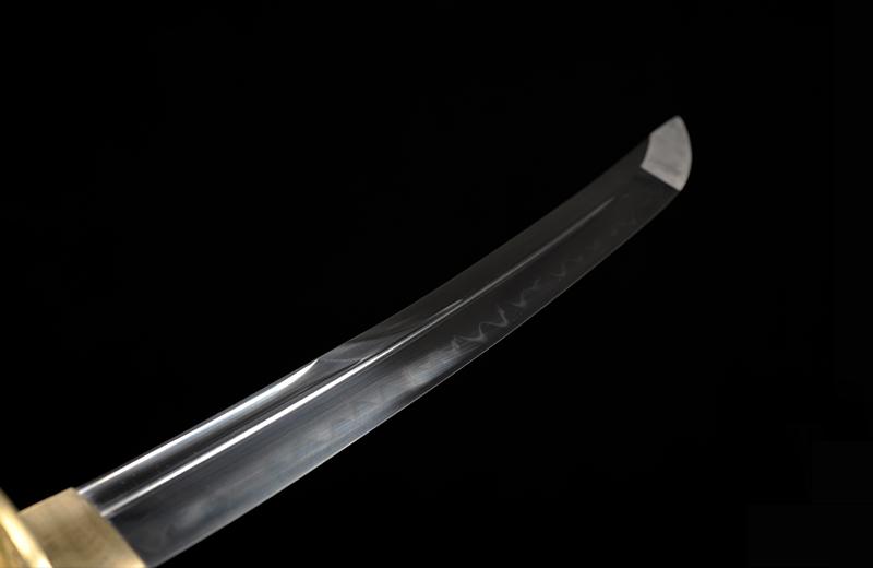 Rosewood Scabbard Short Katana: Hand-Forged, Real Hamon, Full Tang