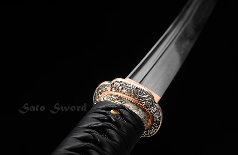 Hand Forged High Carbon Steel Clay Tempered Unokubi-Zukuri Katana