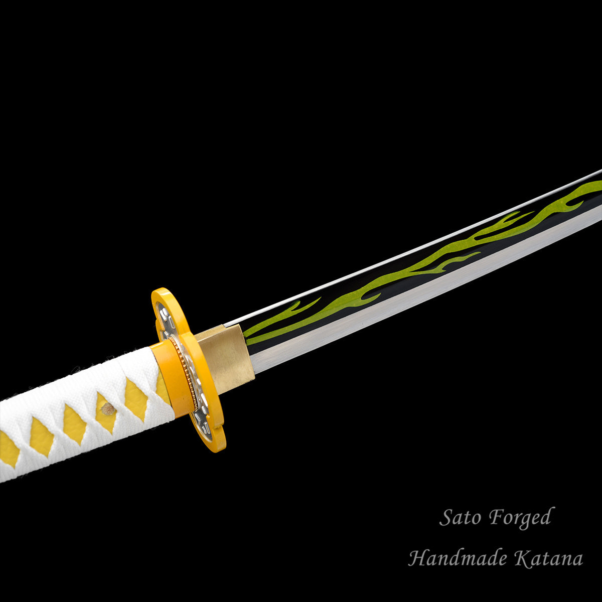 Zenitsu Agatsuma Real Steel Katana: Demon Slayer Cosplay Replica