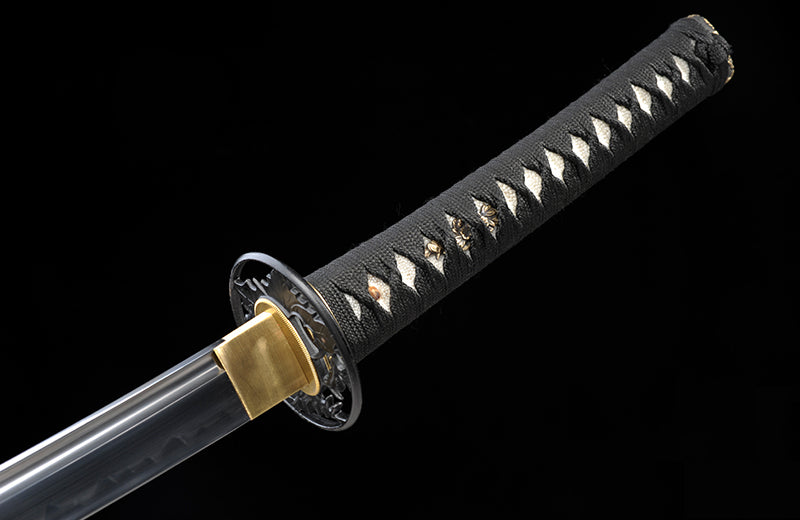 Clay Tempered and High Carbon Steel Katana With Red Scabbard