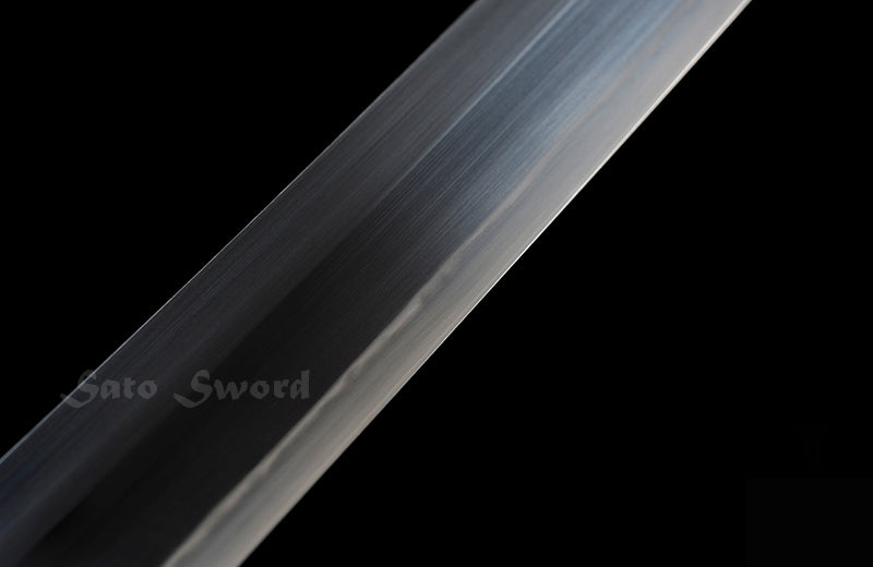 Classic Katana, Real Hand Forged Katana Leather Handle Black Scabbard