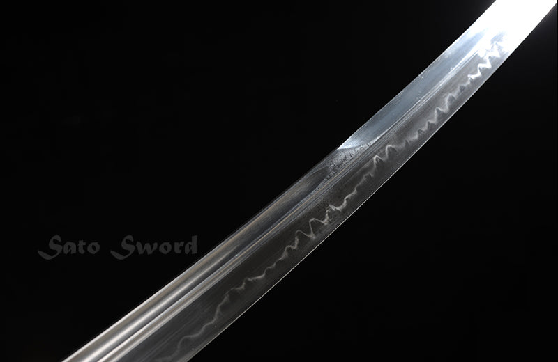 Hand Forged Wakizashi Clay-Tempered Rosewood Saya Medium Size