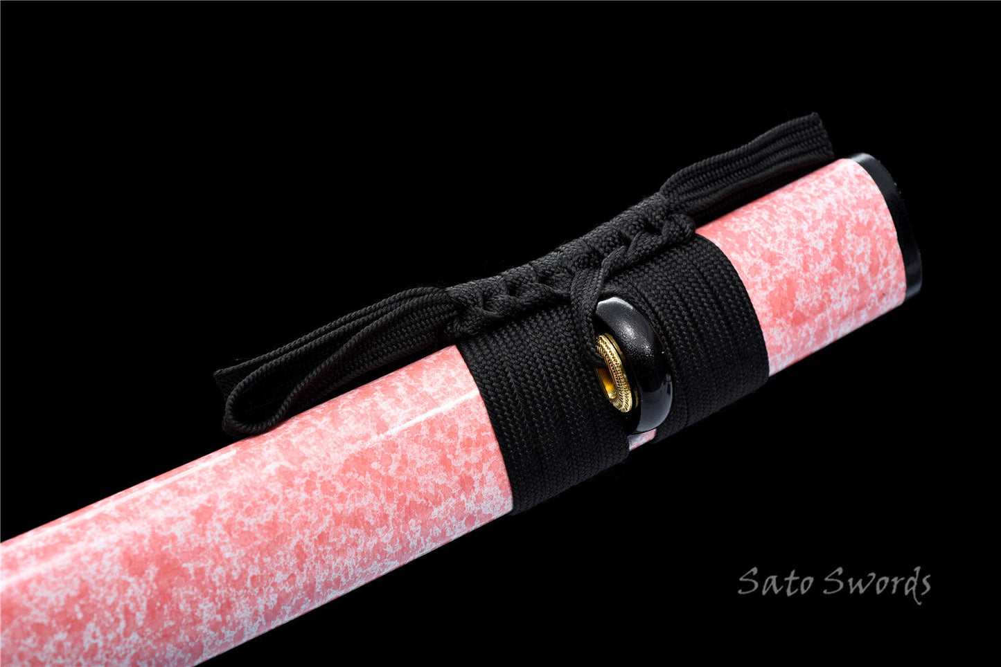 Hand-Forged Folded Steel Katana with Classic Pink Scabbard