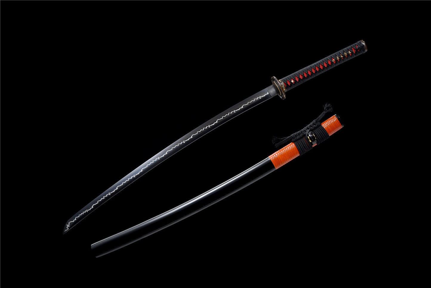 Katana Lightning Hamons Katana Black Blade Classic Musashi