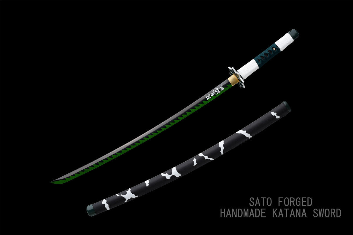 Real Steel Shinazugawa Sanemi Katana from Demon Slayer: Cosplay Replica